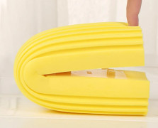 2-pack smala munstycke vikbara svampmopphuvuden, mjuka svamp PVA-mopptillbehör med snabb vattenabsorption, gummi-bomullsmopphuvuden (lila, 33 cm)
