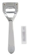Läderfräs Typ Snidverktyg Hantverkssamling Legering Bärbar för Handgjort Material(Silver Typ Tunnande Fräs med 3 Blad )
