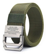 110 cm Herr Armé Taktiskt Flätat Canvasbälte Midjebälte för Jeansbyxor Green