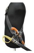 Musketör Pirat Axelrem Bälte Cutlass Flintlock Holster Justerbar Svärdshållare Slida Pu Läderrem Cosplay Kostym Rekvisita