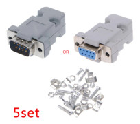 Sats 9-stifts hane/hona D-Sub-kontakt Lödkontakt RS232 Seriell DB9 för w/ för G 2