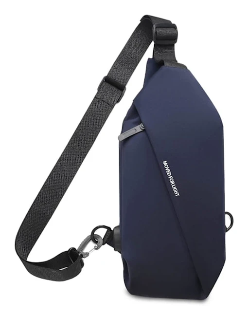 Ultralätt bröstväska, axelväska, crossbodyväska för män och kvinnor, budväska med USB-laddningsport, axelväska, bältesväska, crossbodyväska för resor, vandring och cykling