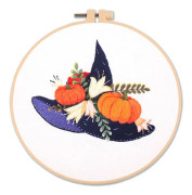 Halloween-tema broderipaket med mönster och instruktioner Korsstygnskit för vuxna nybörjare S359