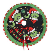 Julgransmatta Krage Merry Christmas Grinch Mjuk Bondgård Juldekoration 120cm RF4[D]