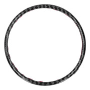 Mazda 3 Axela 2020 Rattkåpa Kolfiber Blank Svart Paljetter Trim Ring