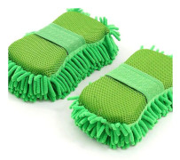 2pcs Coral Sponge Car Washer Sponge Cleaning Car Care Detailing Brushes Washing Sponge Auto Gloves Styling Cleaning Supplies Green