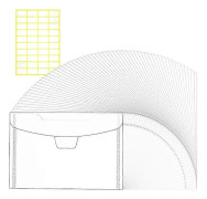 60 st Genomskinliga Stämplar & Dies Plastförvaringspåsar, Återförslutningsbara Kuvertpåsar för Korttillverkning DIY Scrapbook Pappershantverk