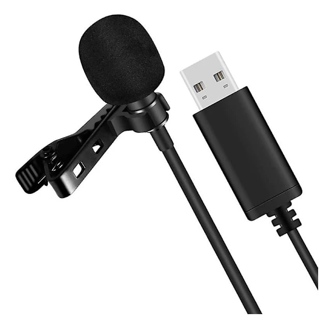 Universal USB-mikrofon Lavalier-mikrofon - på datormikrofon Plug and Play Omnidirectional Mic