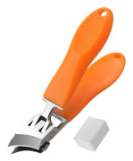 Sneda Nagelknipsare Kraftiga Portabla Nagelverktyg för Kvinnor och Män Orange Large