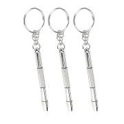 3-pack glasögonreparationskit reparationsverktyg 3 i 1 - Mini rostfritt stål skruvmejsel för optiska glasögon, glasögonbågar