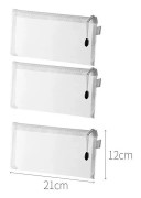 A4/A5/A6 Mesh Dragkedja Dokumentpåse Vattentät Zip Fil Fol 21*12cm