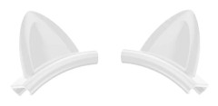 Fashionabla silikonkattöron, silikontillbehör för anpassning av hörlurar med stil, hörlurstillägg White 8