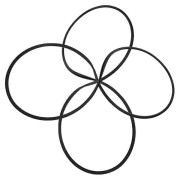 Gummibasring för frisörstol Salongsstolsstabilitet Packning Halkskydd Golvskydd 52.00X52.0莽osX1.00Cm 2st