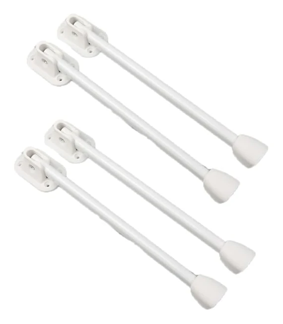 4-pack Fällbart sängbordsbenersättning, bordsbensfäste, vitt, 27 cm