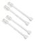 4-pack Fällbart sängbordsbenersättning, bordsbensfäste, vitt, 27 cm