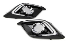 LED Varselljus DRL med Gult Blinkersljus Dimljus för Mazda 3 2014-2016 Tillbehör