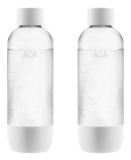 2-pack AGA AQVIA PET-flaska, 1L (Vit) BF 2025