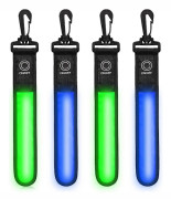 4-pack 3-läges LED-blinkande reflex LED-hänge för barn Reflex Reflexljusremsa för skolväska Ryggsäck Vandring Löpning Jogging D