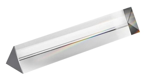 Optisk Liksidig Regnbåge Triangulär Prisma Glas Fysik Experiment Barn Student Fotografering T