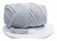 500g Sammet Tjockt Super Chunky Garn grey