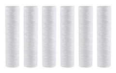 6 st 5 Mikrometer Trådlindat Vattenfilter Universal Ersättningspatron för Hela Huset Sedimentfilter