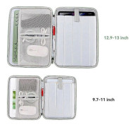 Multifunktionell Portfölj Resefilorganisatör för 12,9-13 tums Tablet Sleeve Fodral Tablet Väska Grön