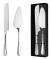 Tårtknivset för bröllopstårta, rostfritt stål, 2 delar, silver