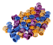 50st Fågelring Benband Metalletiketter Clip on Ben Rings för Bantam Finch Lovebird
