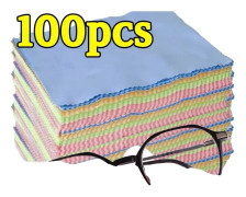 Glasögonrengöringsduk, Mikrofiber Material, Engångsdesign,slumptal-100st