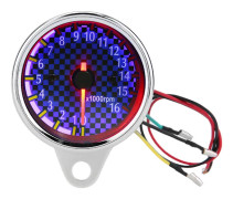 Universell Motorcykel LED Varvräknare Mätare 16000rpm DC 12V Elektronisk Display