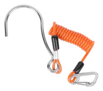 Fjäder Anti Lost Rope Single End Marine Grade Sports Rostfritt Stål Korall Rock Drift Dykning Hook Tillbehör(Orange )