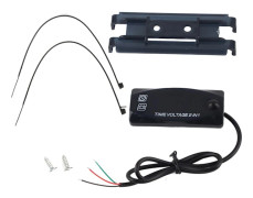 2 i 1 Digital LED Voltmeter Multifunktionell Motorcykel Elektronisk Mätare Grönt Ljus Display