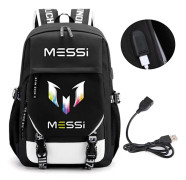 Fotbollsstjärna perifer ryggsäck mode koreansk version gränsöverskridande ungdom USB-ryggsäck campus student skolväska