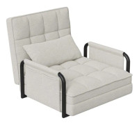 Golvsoffa, Justerbart Ryggstöd, Platsbesparande Design,Beige