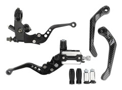 22mm Motorcykel Broms Kopplingshandtag Svart Universal Passform Broms Huvudcylinder Kopplingshandtag för Skotrar Street Bikes ATV