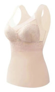 Dam Camisole Vadderat Linne Inbyggd BH Is Silke Andningsbar Sommar Hudfärg XL 50-62,5kg