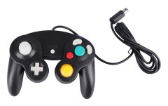Trådbunden spelkontroll Plug and Play Vibrationshandkontroll Joystick för Nintendo Wii Svart