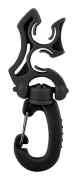 Scuba Diving Dubbel BCD Slangklämma Justerare Hållare Snabbkoppling Lanyard för Dykning Snorkling, Svart
