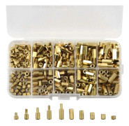 Set med 300 skruvar, M3, Guld