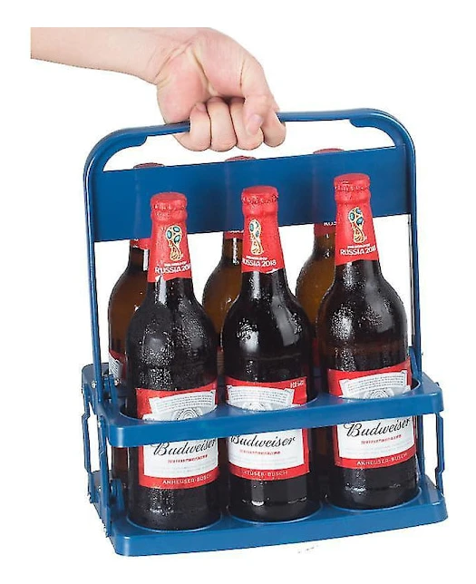6 Pack Beer Bottle Carrier Reusable Drink Caddy Holder Wine Beer Rack Durable Foldable Cup Organizer