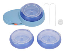 Pärlspinner, Spin Beading Bowl Loader med 2 stora böjda ögonnålar, batteridriven, pärlvävningskit för DIY-armband och smycken