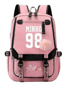 Nya Stray Kids Flickor Pojkar USB Ryggsäckar Anime Skolväskor Tonåring Canvas Ryggsäck För Kvinnor Ryggsäckar 23