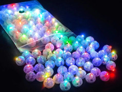 Led-ballongljus, 100 st Led-ballonglampor, Mini runda boll Led-ballongljus, För bröllop, Festdekoration (färgglad)