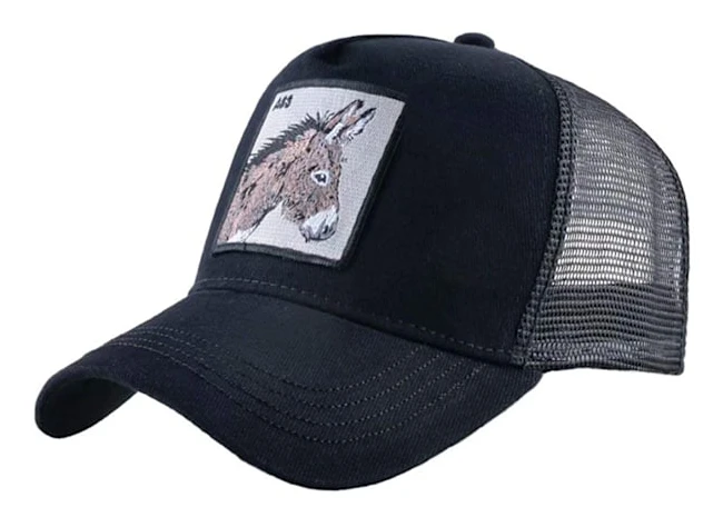 Unisex Animal Mesh Trucker Hat Snapback Broderad Patch Ba LL