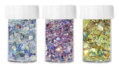 Laser Flash Powder Patch Nail Flash Powder Block Holografisk Flash Med Olika Storlekar Och Former style2