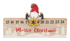 Bordsräknare Nedräkningskalender, Jul Skjutbar Nedräkningskalender Skrivbord Träkalender Block Dekoration För Hem Skönhetssalong