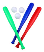 6-pack Kids Baseball Set Outdoor Toys for Kids Baseball Training Ball for Kids Toddlers (3 Baseball Bats + 3 Baseballs)