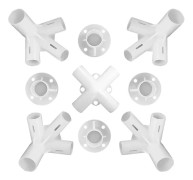 Reservdelar för 3x3m Paviljong Markis Tält Fötter Hörn Center Connector 25/19mm db 9pcs