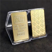 1st Guldpläterad Kredittackor 1 OZ guldpläterad göt Sussi