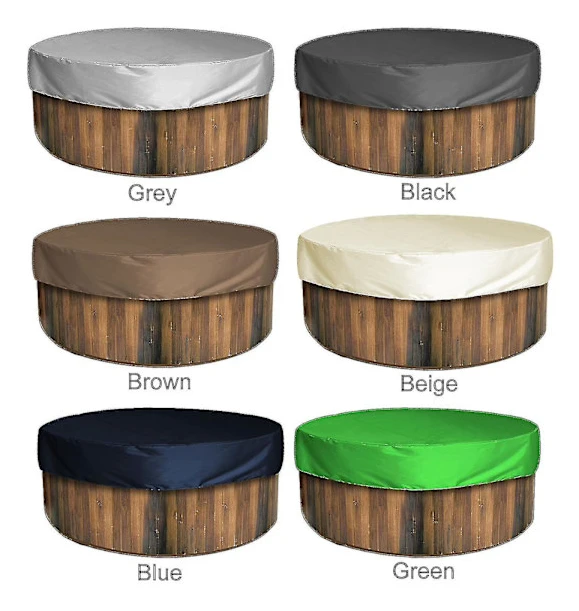 Nytt runt badkarsöverdrag UV-beständigt badkarsöverdrag utomhus spabadöverdrag Yaying Shop Blue